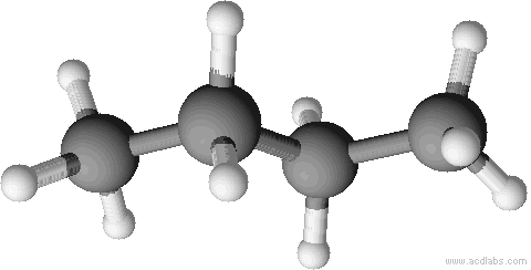 Kugelstabmodell - n-Butan