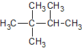 2,2,3-Trimethylbutan – Halbstrukturformel mit Bezeichnung